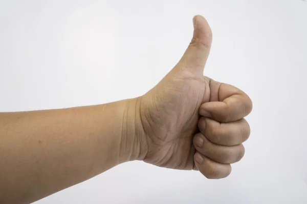 Body part human hand thumb up sign symbol concept — Stock Photo, Image