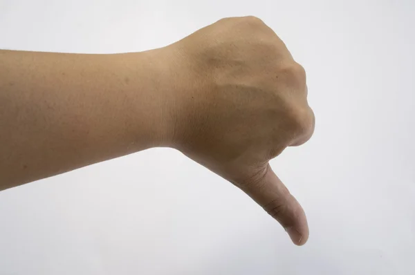 Body part human hand thumb down sign symbol concept — Stock Photo, Image