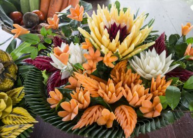 meyve sebze sanatı beceri gıda kavramı oyulmuş