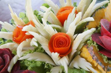 meyve sebze sanatı beceri gıda kavramı oyulmuş