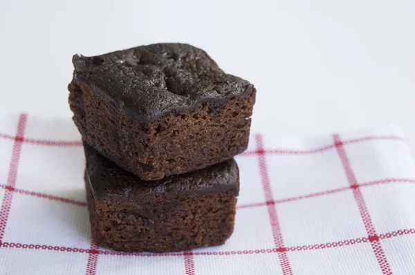 Brownie tatlı yığın çikolata yaprak yeşil yiyecek 