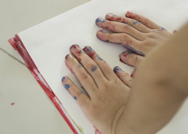 sanat su renk eğitim çocuk oynamak eğlenceli kavramı