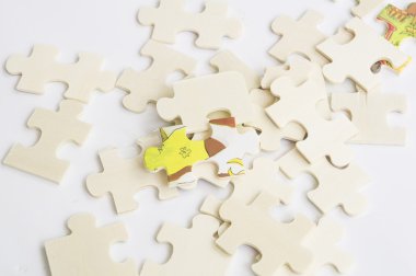 arka plan jigsaw bölümü karar ekip çalışması kavramı