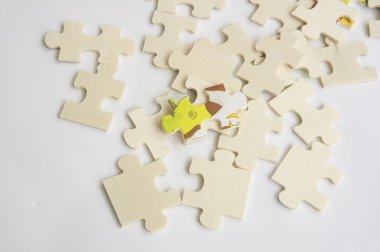 arka plan jigsaw bölümü karar ekip çalışması kavramı