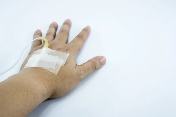 Borostyán kézi kar helyreállítási beteg kábítószer sós kórházi ellátás — Stock Fotó