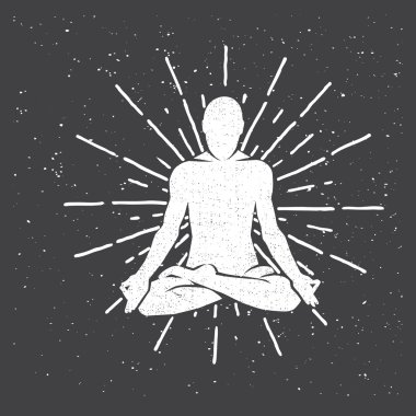 Meditasyon Lotus pozisyonunda. Yoga.