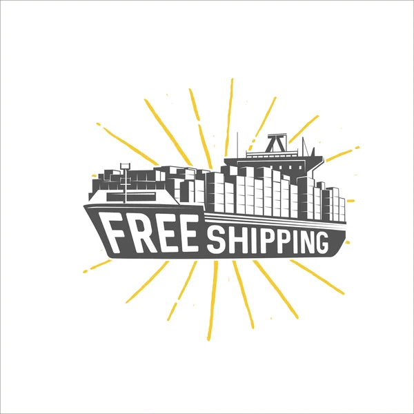 Fri frakt formgivningsmall. Sjöfart och internationella last — Stockfoto