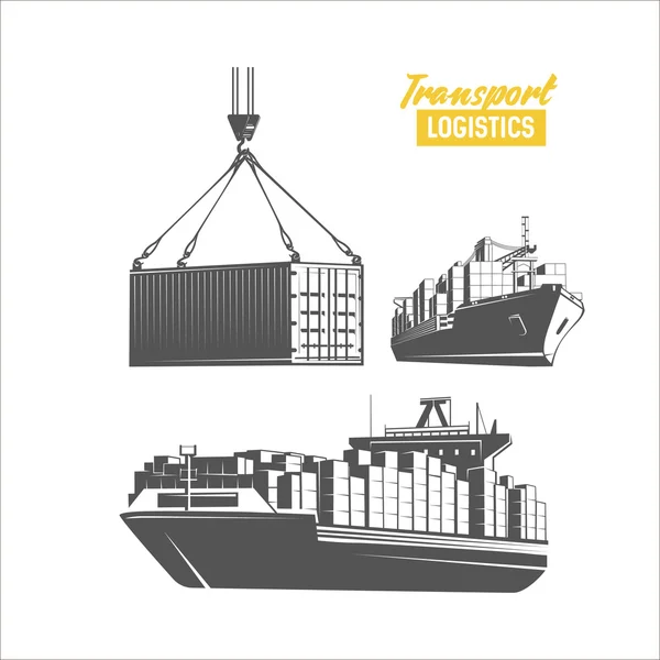 Taşıma lojistik tasarım şablonu. Vektör görüntü.