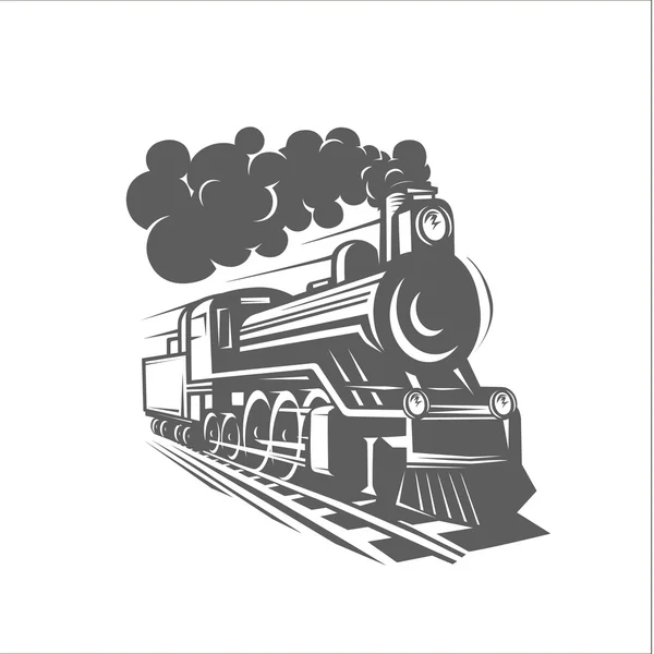 Vektör şablonları bir lokomotif, vintage tren, logo, hasta ile