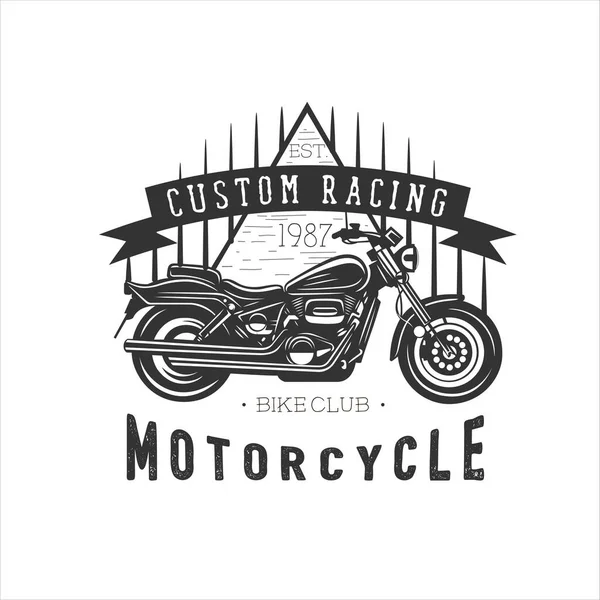 Logo Motorcycle Vintage Illustration Racing Motorcycle Illustration Design Elements Black — Stock Photo, Image