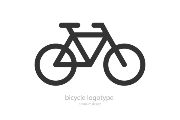 Vélo Logo Vélo Illustration Noir Blanc Sur Fond Blanc — Image vectorielle
