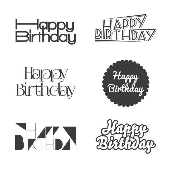 Happy Birthday's lettering — Stock Vector