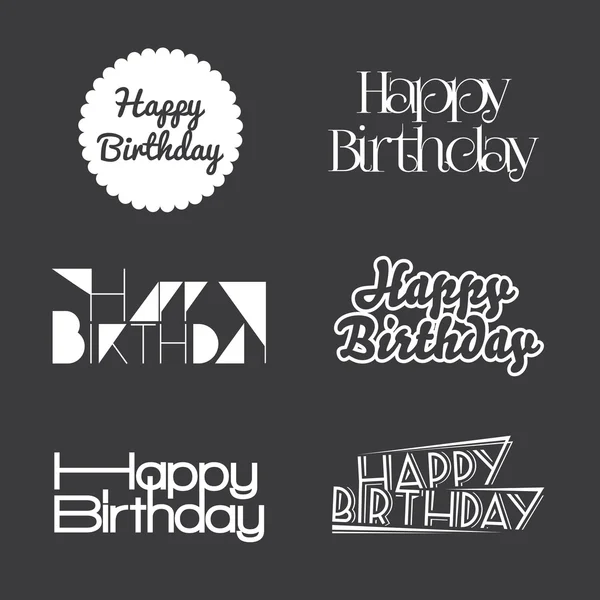 Happy Birthday belettering — Stockvector