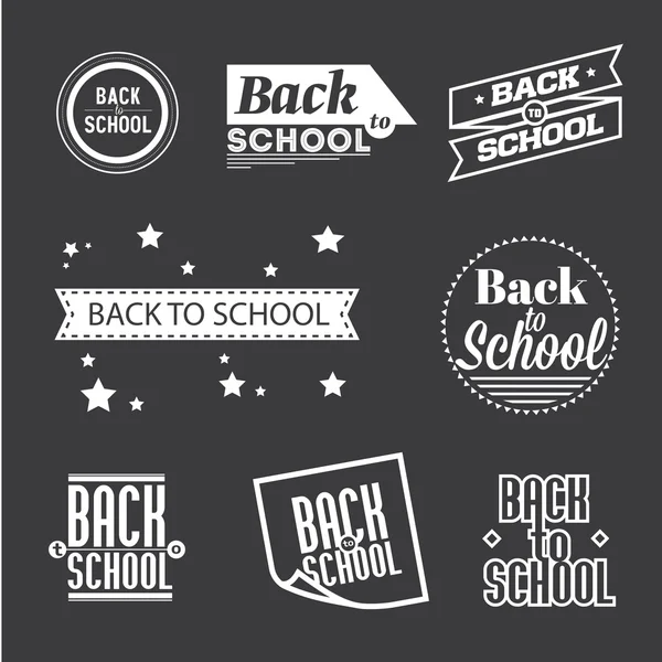 Ensemble de lettrage "Retour à l'école " — Image vectorielle