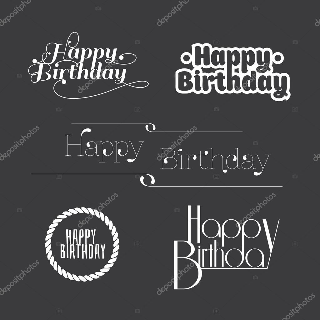 Letras de Feliz Cumpleaños vector, gráfico vectorial © goodgraphic