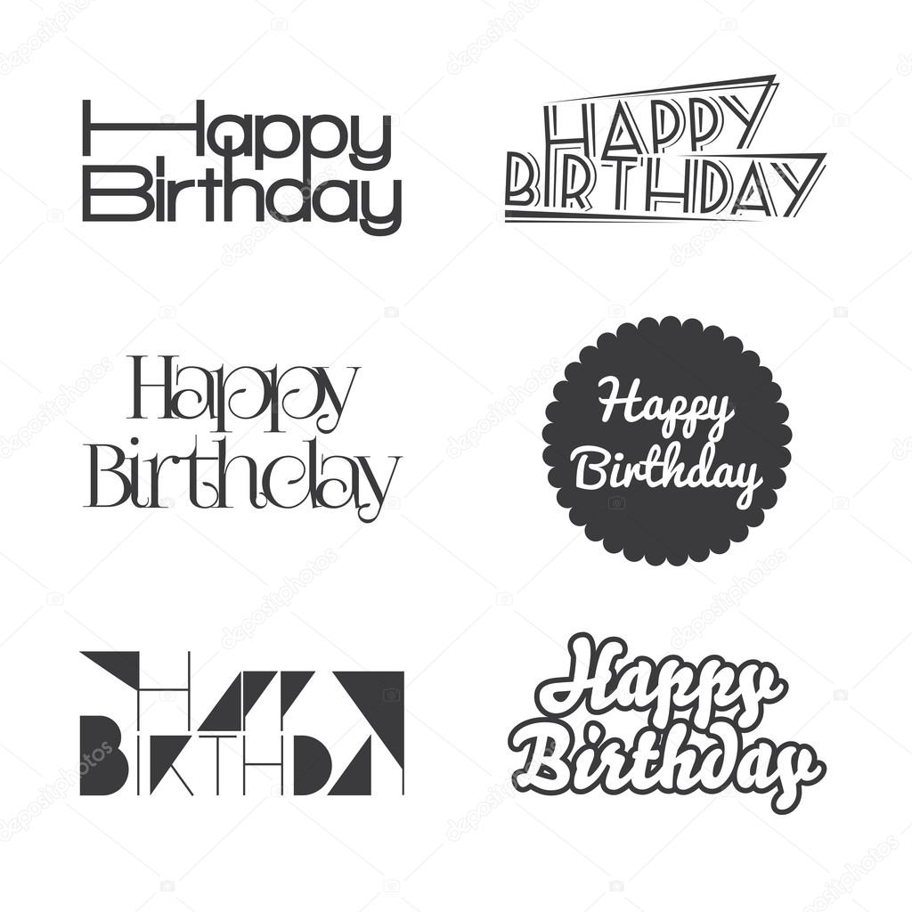 Happy Birthday S Lettering Stock Vector C Goodgraphic