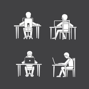 Bilgisayarda çalışan adam. Internet ve sosyal ağ.