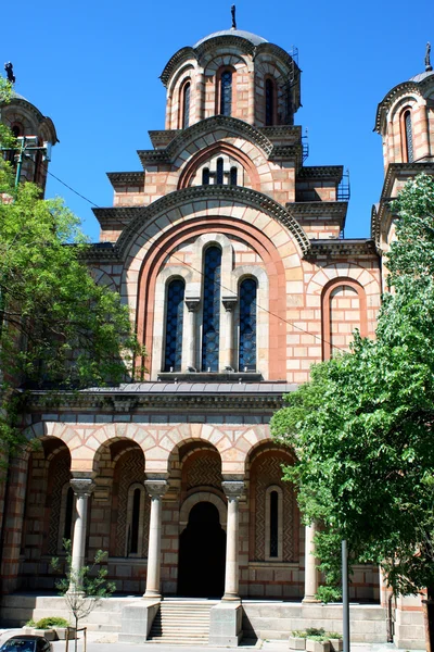 Markuskirken i Beograd - Serbia – stockfoto