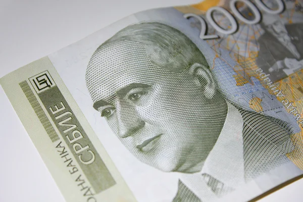 Serbischer Dinar.Rechnung über 2000 Dinar. — Stockfoto