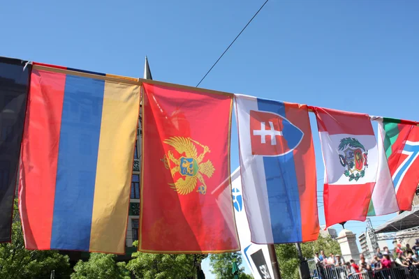 Algunas banderas europen — Foto de Stock