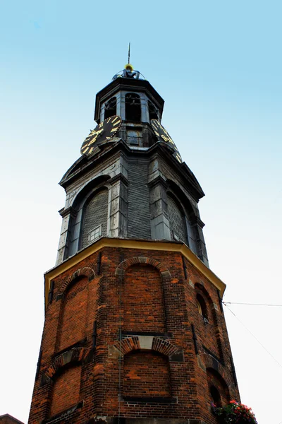 Часовая башня в Амстердаме — стоковое фото