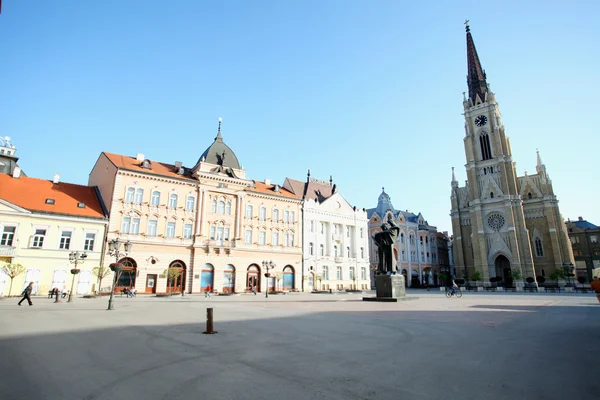 Katolicka Porta, Újvidék (Novi Sad), a fő központjában — Stock Fotó