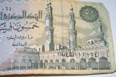 50 Mısır piastre banknot. Piastre eski para birimidir
