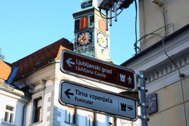 Ljubljana'nın şehir merkezi, Slovenya, Europe başkenti. Şehrin