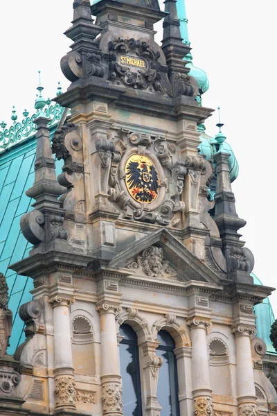 Ünlü Hamburg Belediye Binası güzel görünümü — Stok fotoğraf