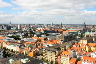 Kopenhag Şehri, Danimarka, İskandinavya. Güzel bir yaz günü