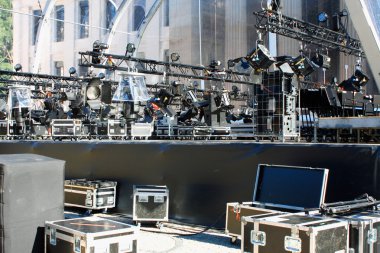 sahne ışıkları bir konsol