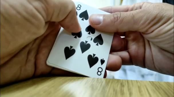 Poker Game Bad Cards — Stock Video