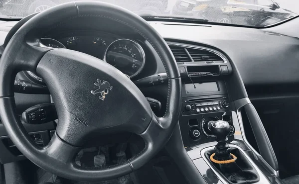 Modern Peugeot Car Interior — Stock Photo, Image