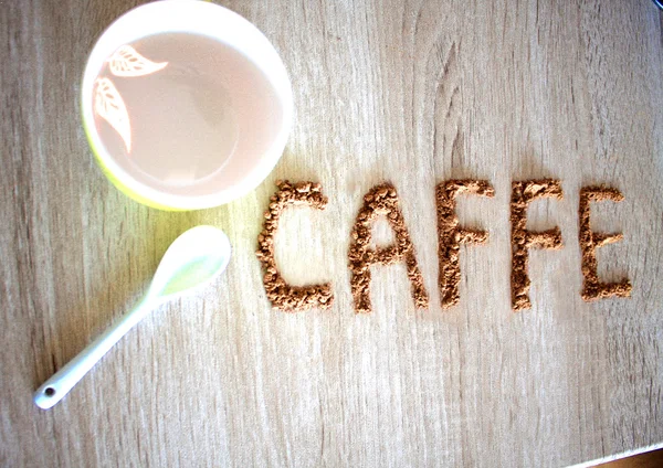 Acessórios de café na mesa — Fotografia de Stock