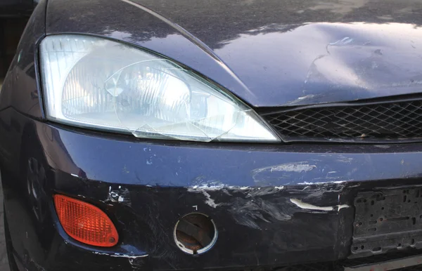 Damage Some Blue Car Front Part — Stock Photo, Image