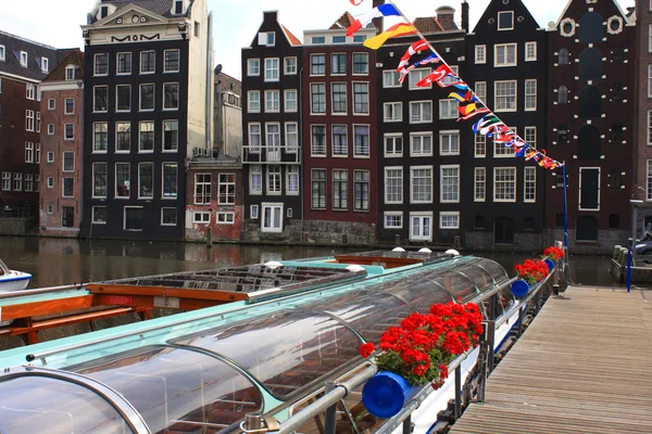 Water boats in amsterdam — Stock Photo, Image