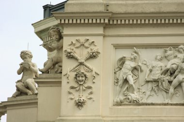 Cephe üzerinde burgtheater Viyana, Avusturya.
