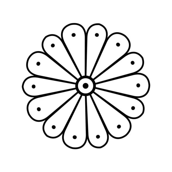 Estilo japonês flor de design Sinal, símbolo imperial —  Vetores de Stock