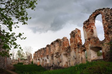 Dobele Kalesi, Livonya Düzeni Ortaçağ Şatosu Letonya 'daki Zemgale kalıntıları..