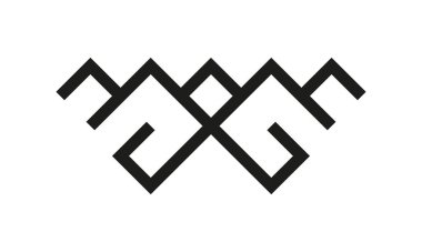 Basit Logo şablonu. Eski Baltık işareti. Halk sembolü