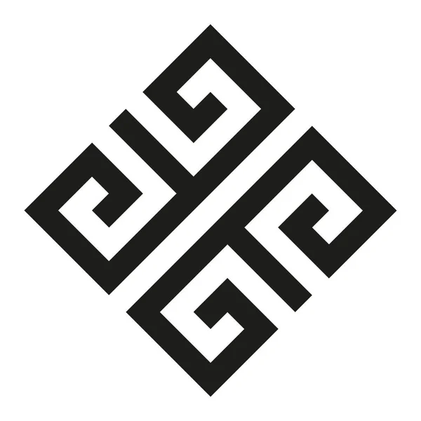 Logo de clé grecque. Motifs grecs symbole vectoriel. — Image vectorielle