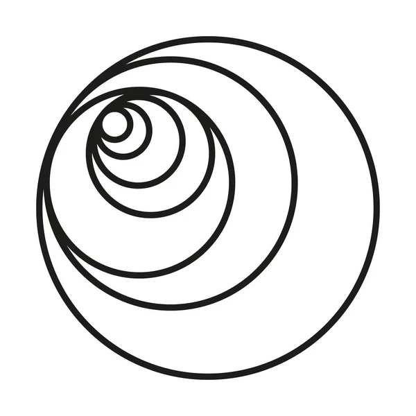 Símbolo giratorio. Ilusión óptica. Logo abstracto del túnel. Ilustración vectorial. — Archivo Imágenes Vectoriales