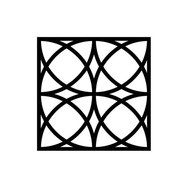 Ícone de vetor de logotipo de ornamento islâmico árabe simples — Vetor de Stock
