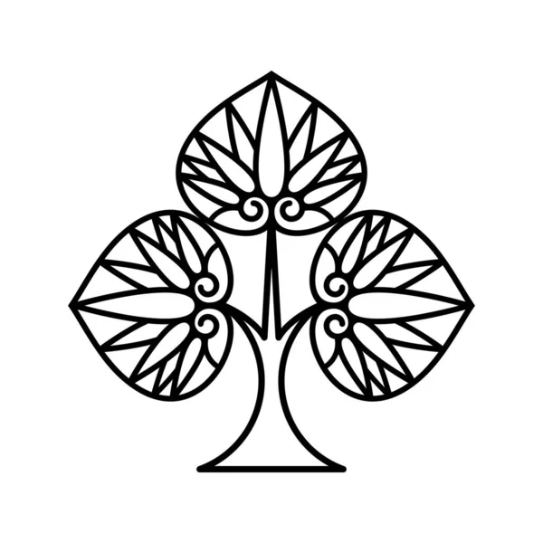 日本スタイルのデザイン花白を基調としたサインや葉のシンボル ベクターロゴ イラストロゴ — ストックベクタ