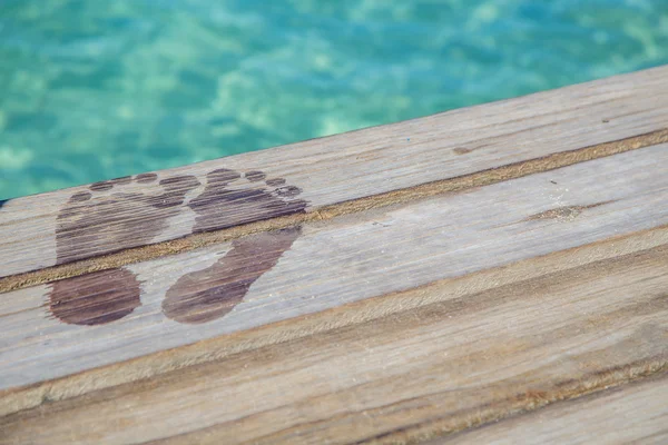 Caribbean pés molhados — Fotografia de Stock