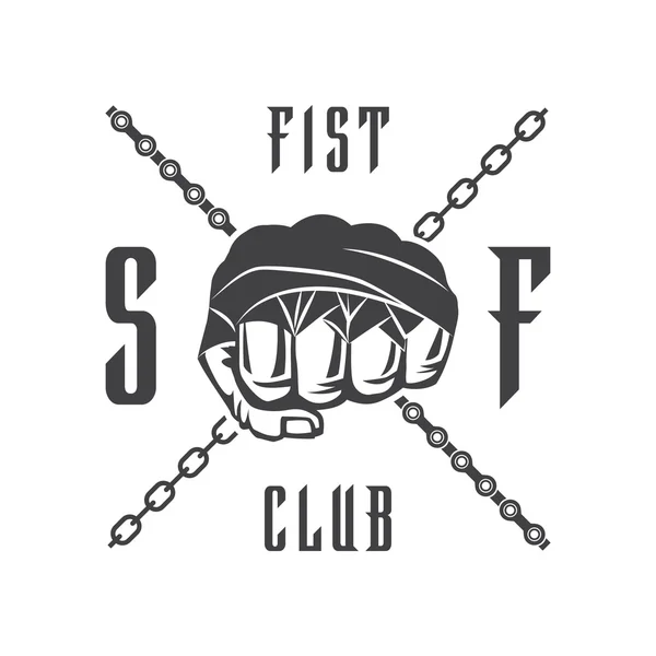 Emblema del club de lucha callejera — Archivo Imágenes Vectoriales