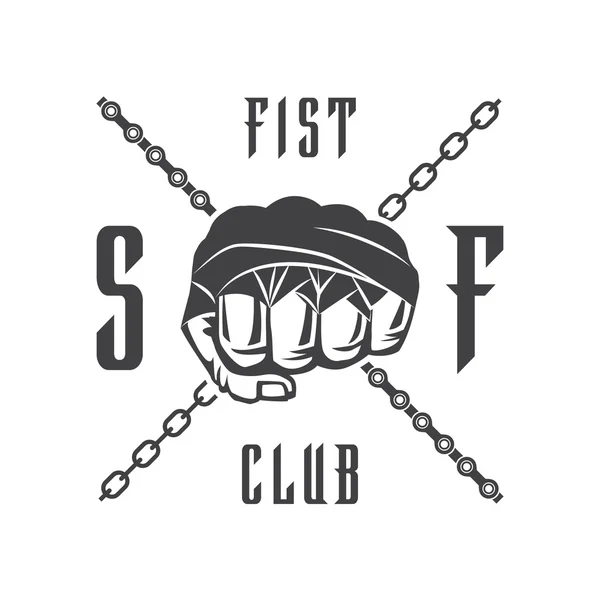 Street fighting club emblem — Stock Vector