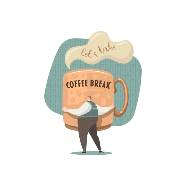 Kahve molası illüstrasyonu