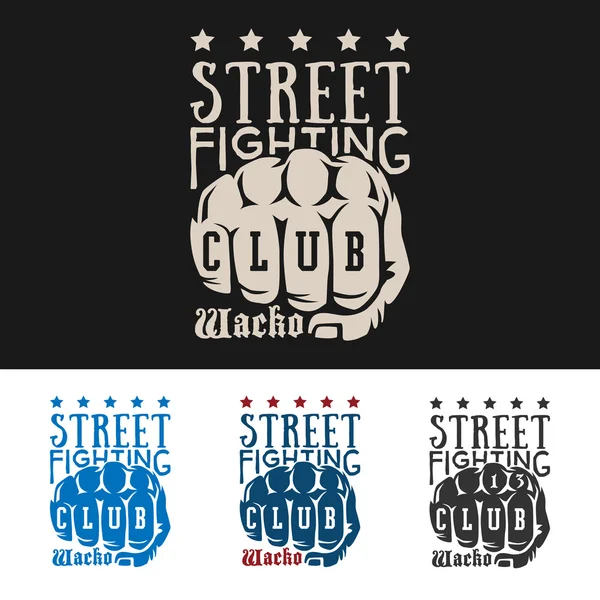 Street fight emblem — Stock Vector