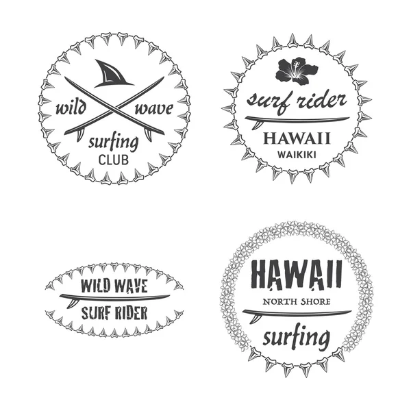 Surfing emblem set 1 — Stock Vector